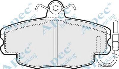 APEC BRAKING pad625 -  Комплект тормозных колодок, дисковый тормоз